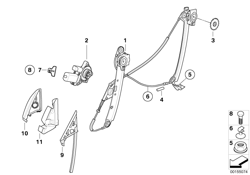 BMW Genuine Door O/S Interior Corner Moulding Speaker Grille