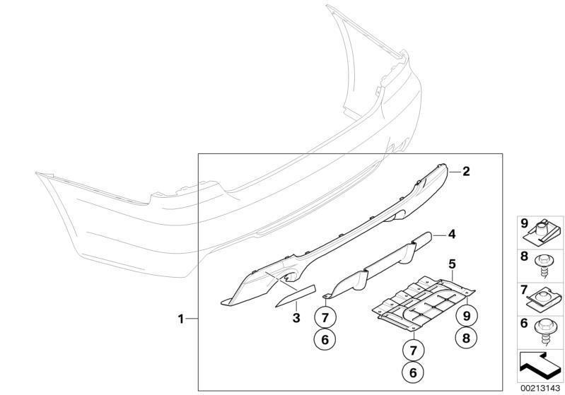 BMW Performance Genuine Diffuser for Twin Exhausts