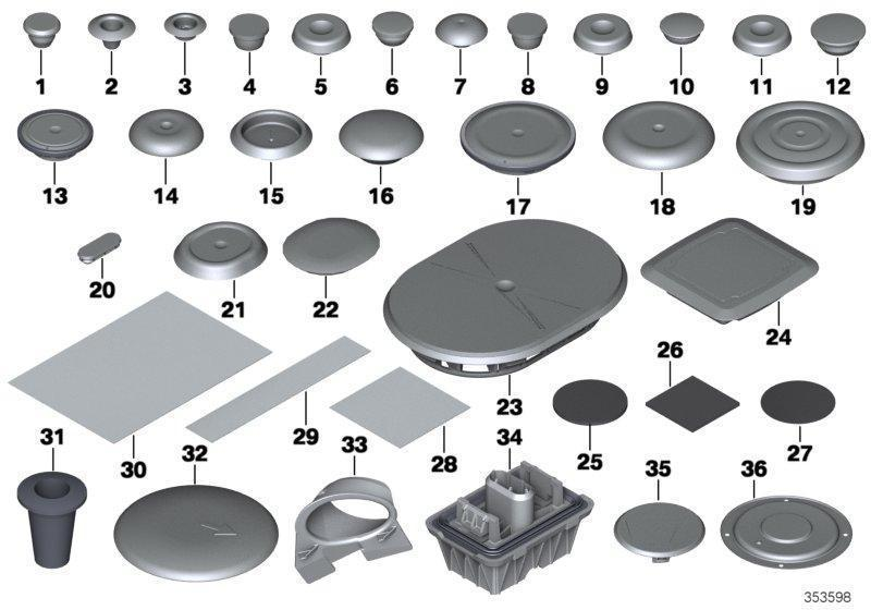 BMW Genuine Sealing Cap Plug Jack Pad... | BMW Bolts & Screws | Park's ...
