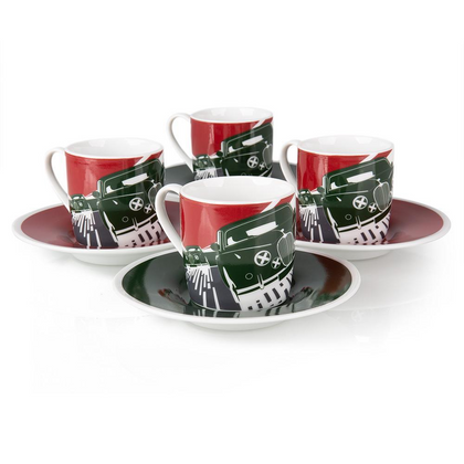 Jaguar Heritage Dynamic Graphic Espresso Set - 4 Set