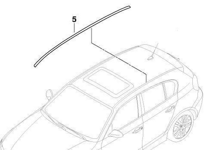 BMW Genuine Roof Trim Strip Moulding Cover Left