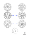 Land Rover Alloy Wheel - 19" 7 Split - Spoke, 'Style 702', with Sparkle Silver finish