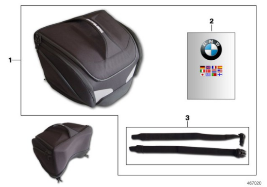 Genuine BMW Motorrad Luggage Storage Tail Rear Pocket Bag S1000 R RR
