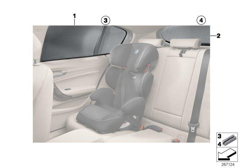 Genuine BMW Side Window Sun Screen One-Piece