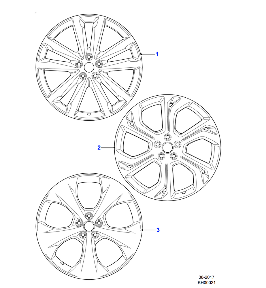 Jaguar Alloy Wheel 20" Style 5054, 5 spoke