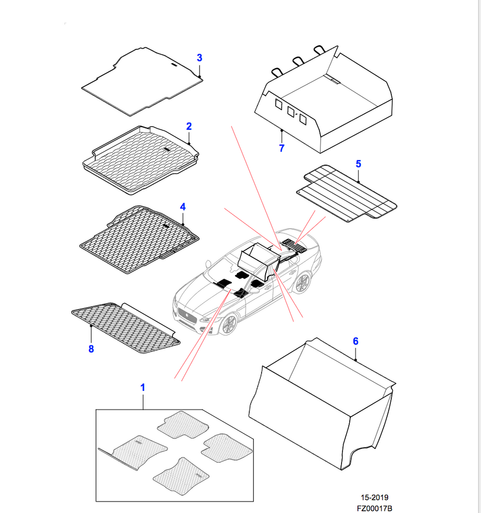 Jaguar Rubber Mats RHD