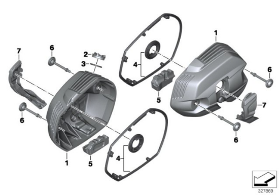 Bmw r nine t cylinder head covers store