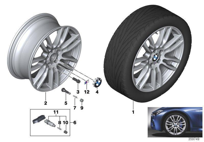 BMW Genuine Light Alloy Wheel Rim M Star-Spoke 403 19" 8.5J Grey