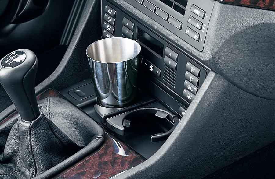 BMW Genuine Front Center Console Drink/Cup Holder Black