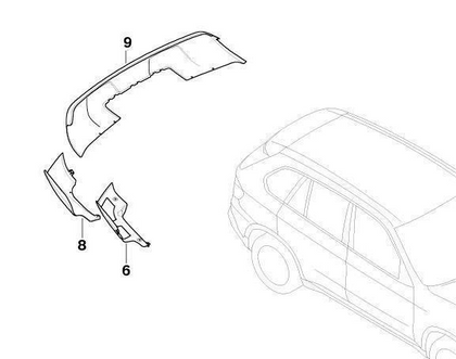 BMW Genuine Rear Bumper Right Side Section Panel Trim