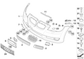 BMW Genuine Front Trim Open Grid Bumper Grille O/S Grey