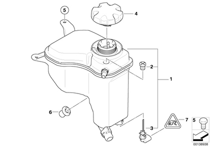BMW Genuine Reservoir Expansion Tank Grommet