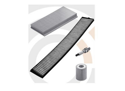 BMW Genuine Oil+Air+Pollen Filter+Spark Plugs Service Kit