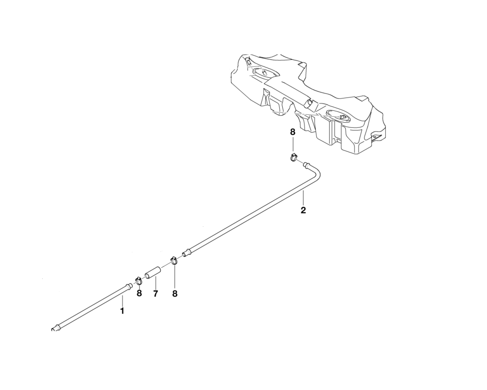 BMW Genuine Activated Carbon Container Vent Pipe/Hose Front