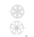 Jaguar Alloy Wheel 20" Style 6014, 6 split spoke, Satin Grey Diamond Turned finish