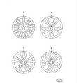 Jaguar Alloy Wheel 20" Style 9004, 9 split spoke, Silver