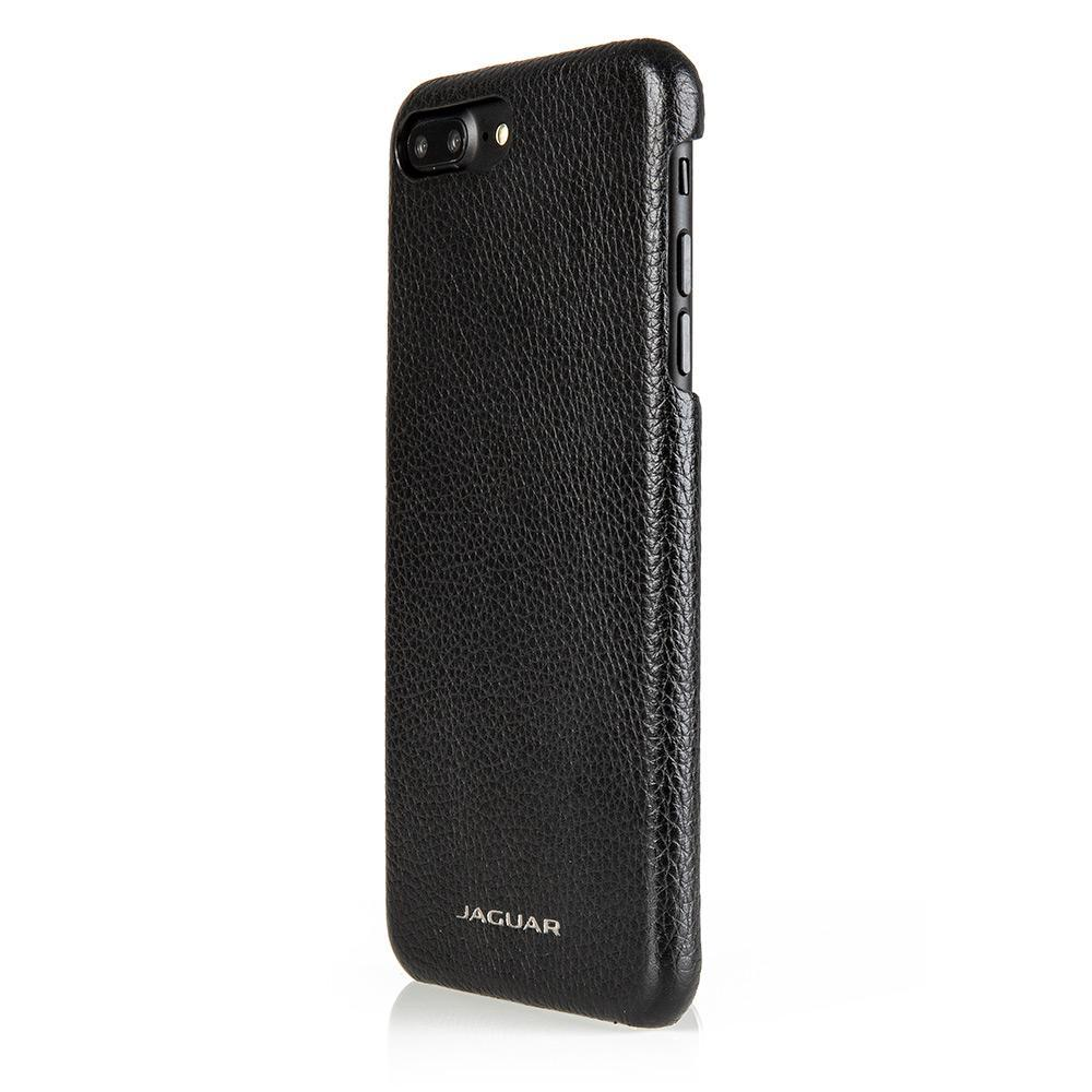 Jaguar Leather iPhone 8+ Case - Black