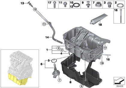BMW Genuine Engine Oil Pan Drain Screw Plug M12x16
