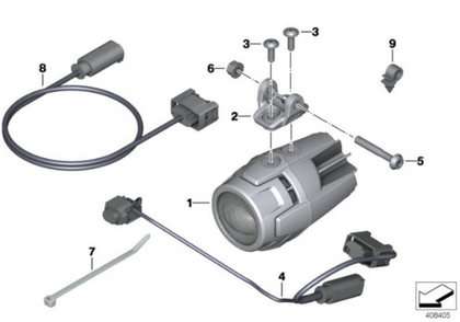 Genuine BMW Additional Front Head Light Wire Wiring Harness R 1200RT 61128548710