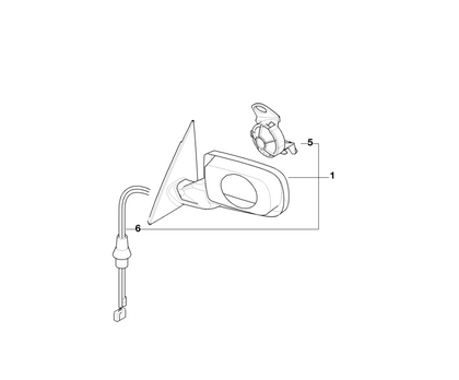 BMW Genuine Left NS Exterior Wing Mirror Heated