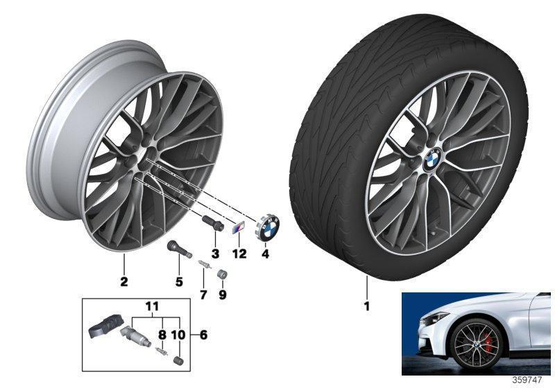 Genuine BMW Wheels Set Summer Tyres Orbitgrey RDCi Style 405M