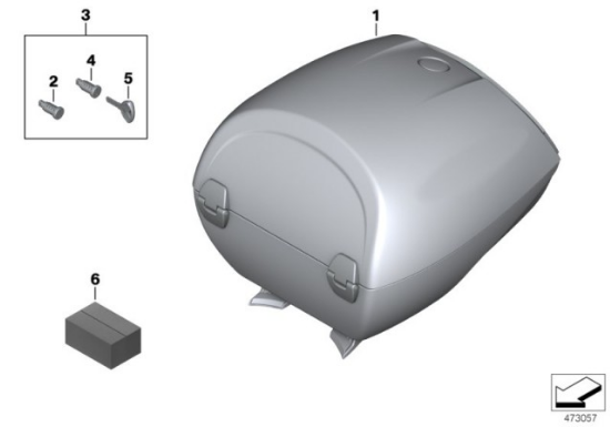 Genuine BMW Rear Luggage Storage Travel Top Case Box 28L R 1200 R RT ST K1200GT F800