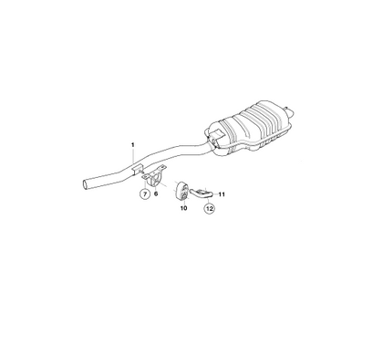 BMW Genuine Rear Exhaust Silencer/Muffler Bracket
