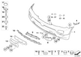 BMW Genuine Trim Panel Front Bumper Cover Grille Bottom Grid