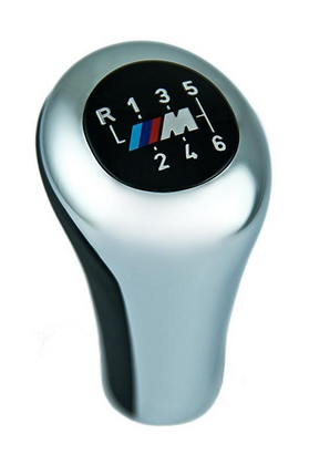 BMW Genuine M Leather Gear Stick Knob Chrome Gloss