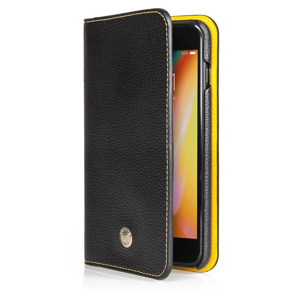 Jaguar Ultimate Leather iPhone 8+ Wallet Case - Black