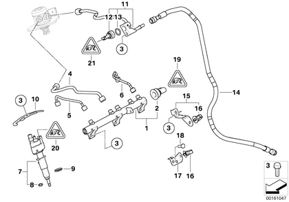 BMW Genuine High Pressure Rail Petrol Fuel Injector