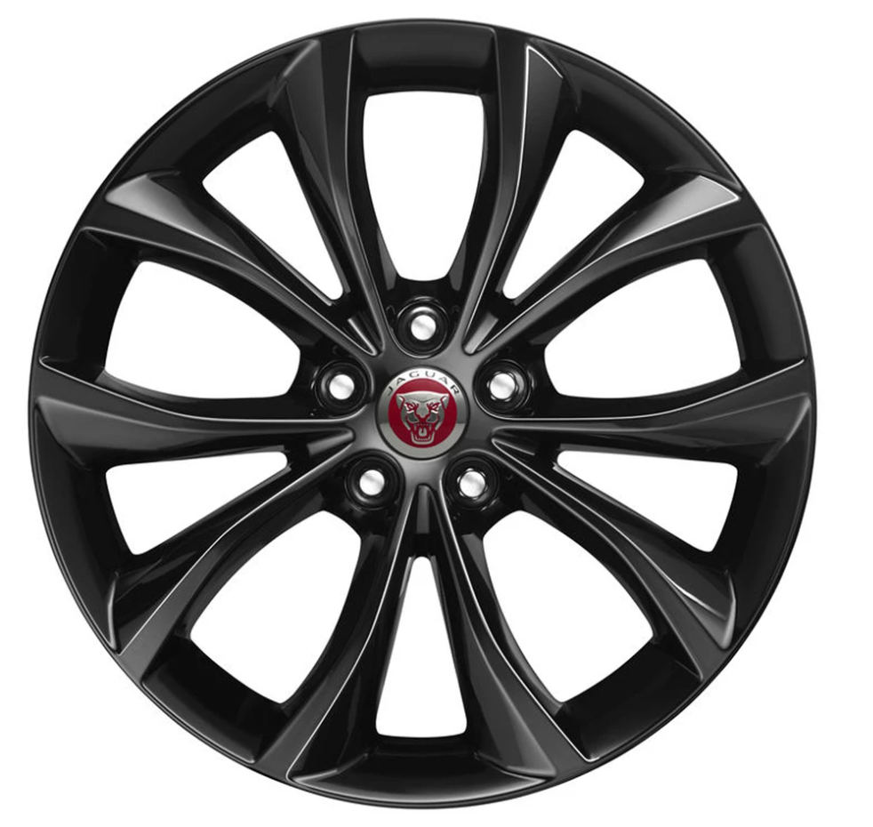 Jaguar Alloy Wheel 18" Style 5033, 5 split spoke, Gloss Black